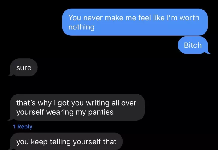 Making sure my bf knows his place