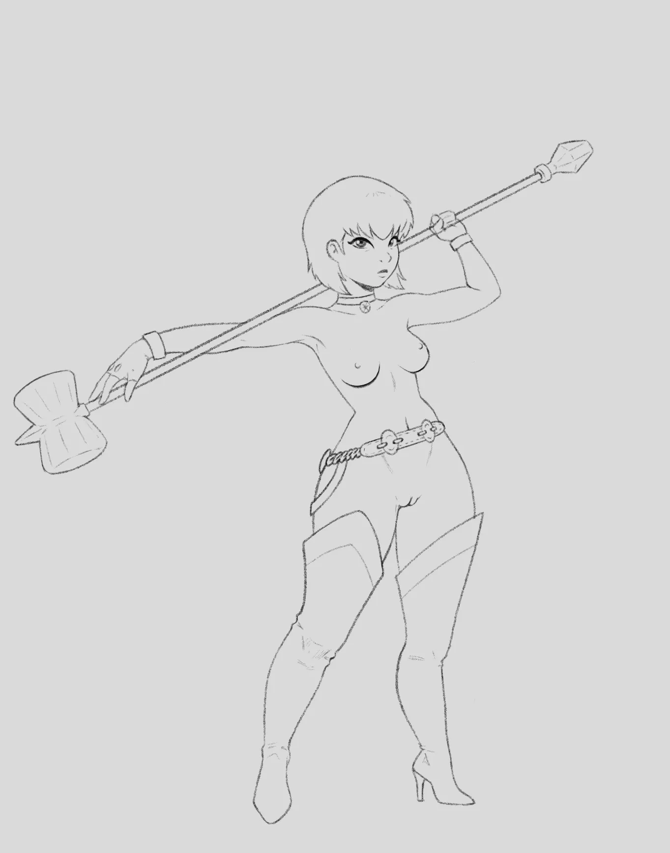 A quick sketch of a young Warriors girl