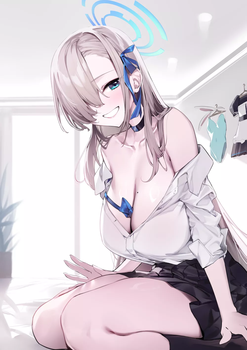 Asuna offering her thighs