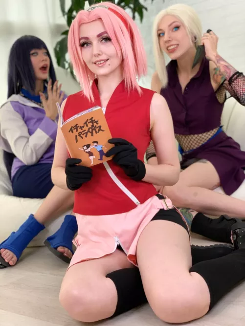 Sakura, Hinata and Ino from Naruto by Sia Siberia, Purple Bitch and Helly Rite