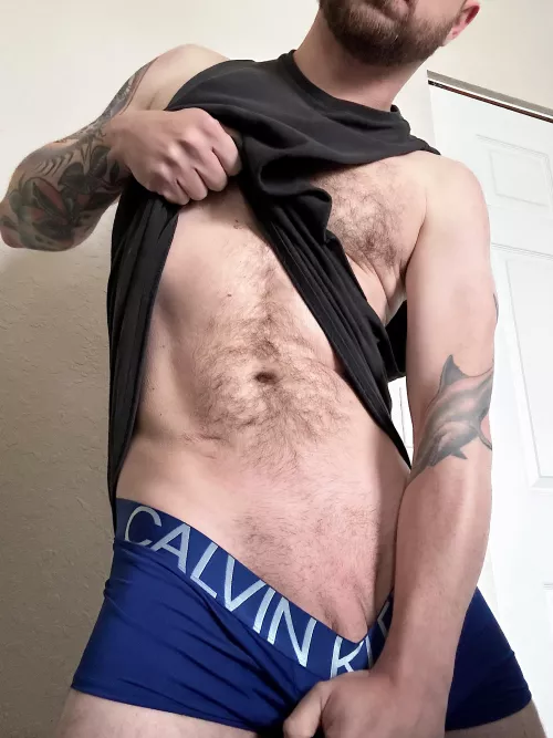 [34] Blue Calvin Trunks