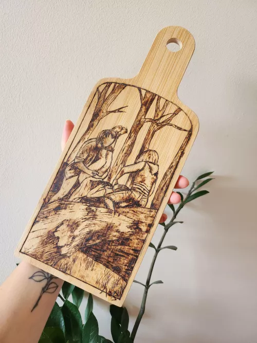 Hand burnt paddle made as a gift for my friend