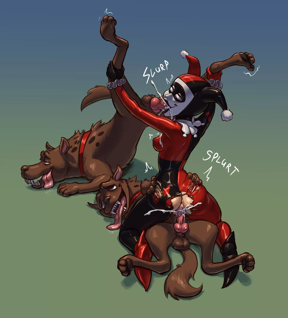 Harley taking care 2 pets (pears)