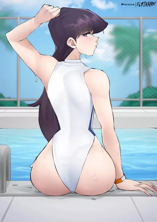 Komi's White One-Piece Swimsuit (Komi Can't Communicate)