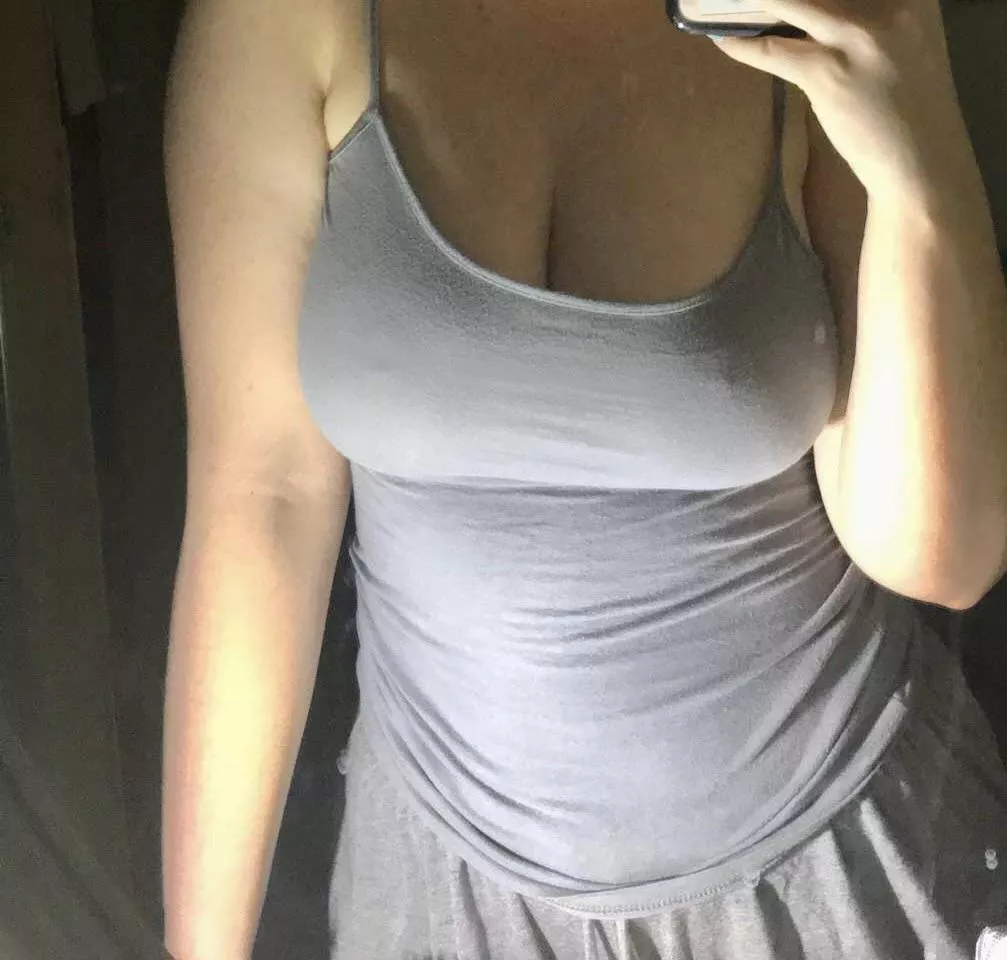 My hubbys and his friends are in the den hanging out. Should I walk-in there wearing this? 🫣