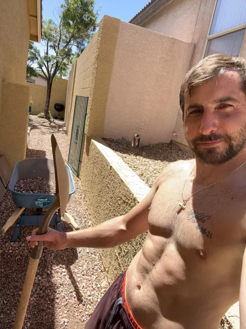 Shovel, wheel barrow, repeat 🔁