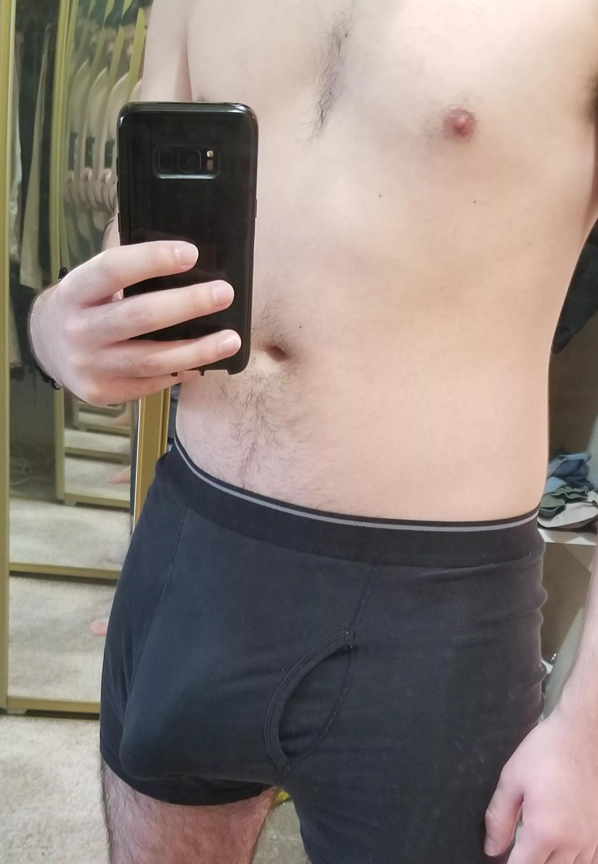 Would you mind if I walked around the house like this?