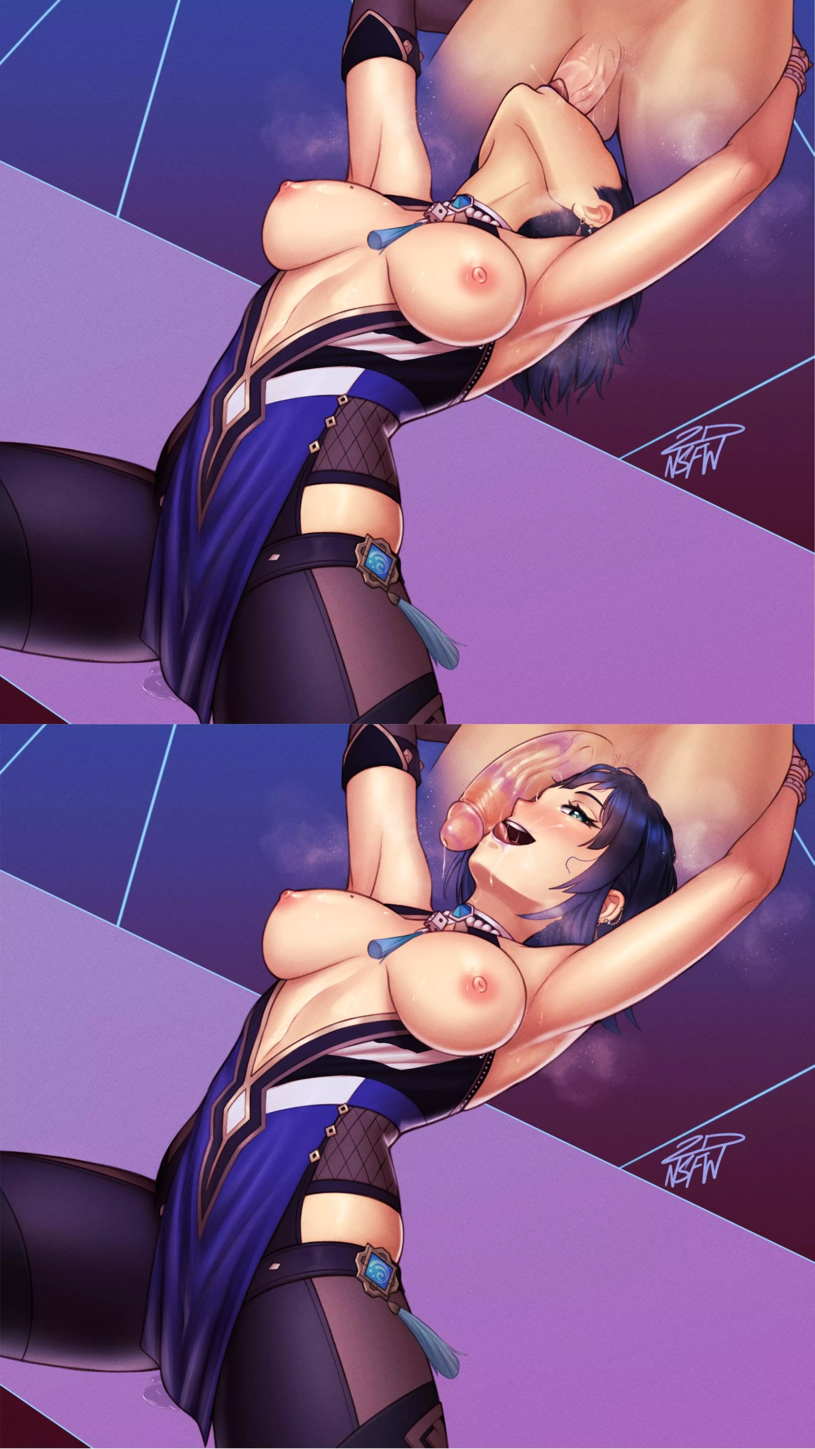 Yelan is obsessed with his cock.