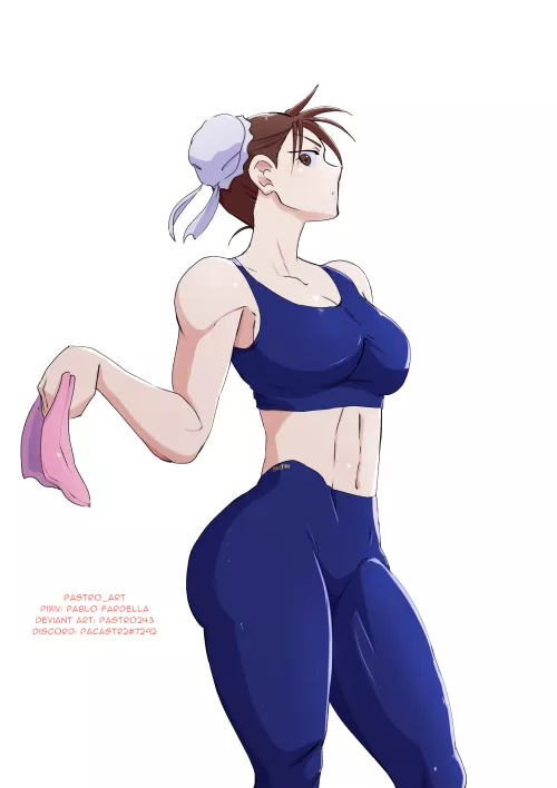 Chun-Li after training [Artist: Pablo Fardella]