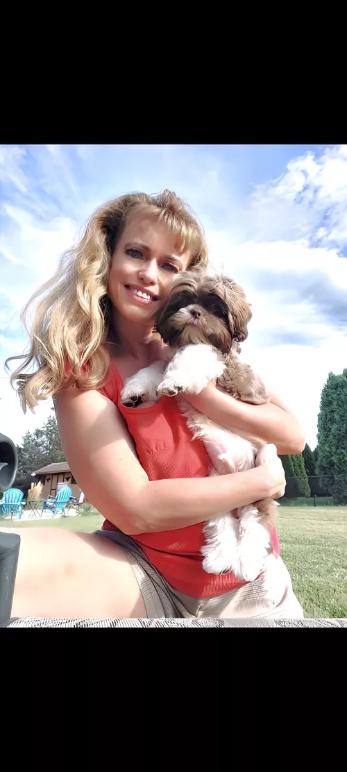 Gotta smile when holding my new puppy