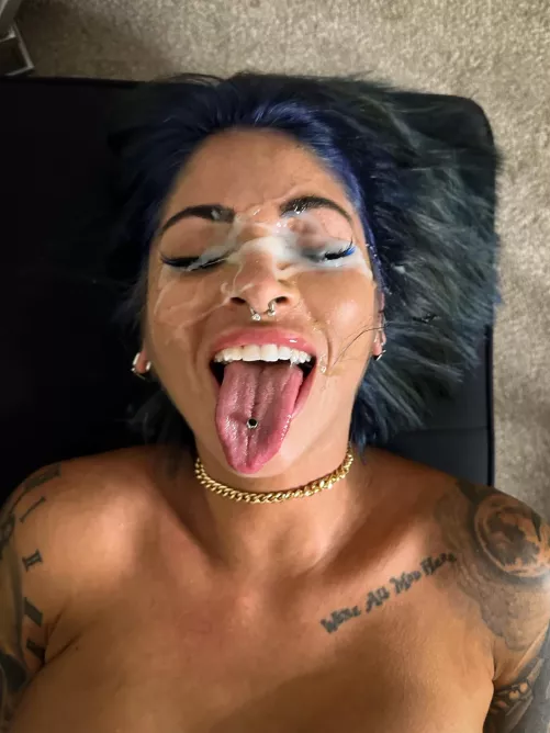 I couldn’t see anything but cum