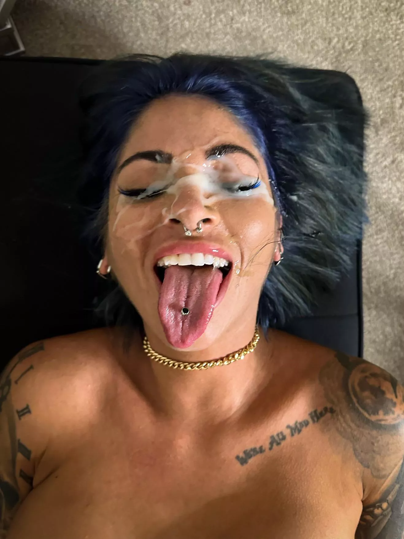 I couldn’t see anything but cum