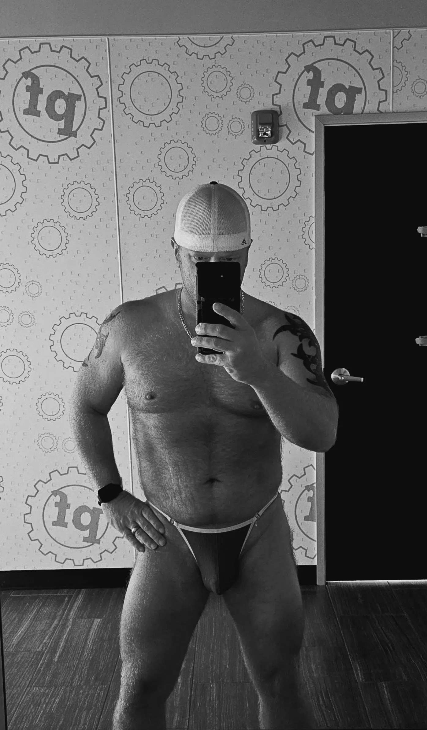 Just got done tanning. Got a new bikini my wife bought me. How you like them.