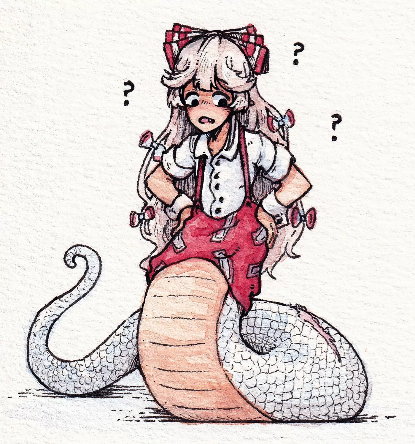 Mokou Lamia by @hayoibu [Touhou Project]