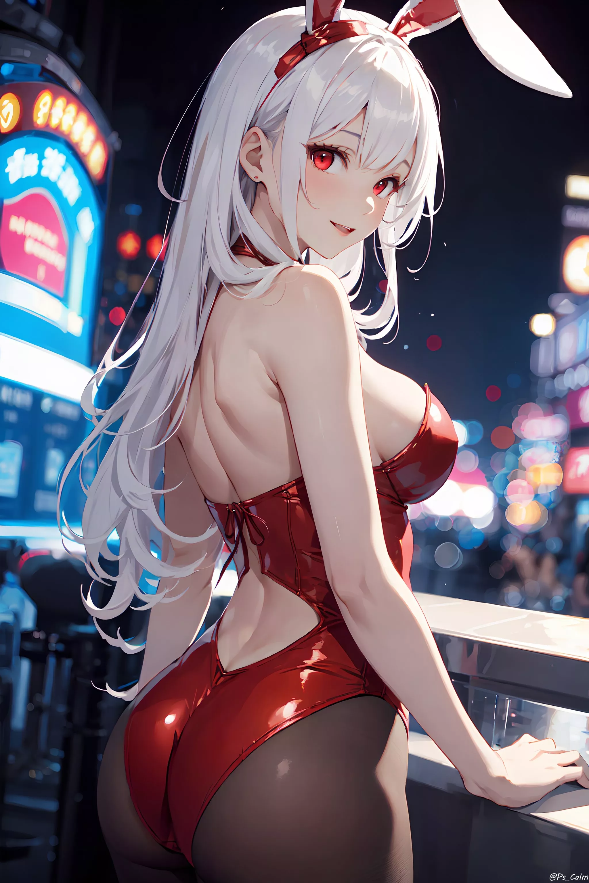 Silver/Red Bunny Girl