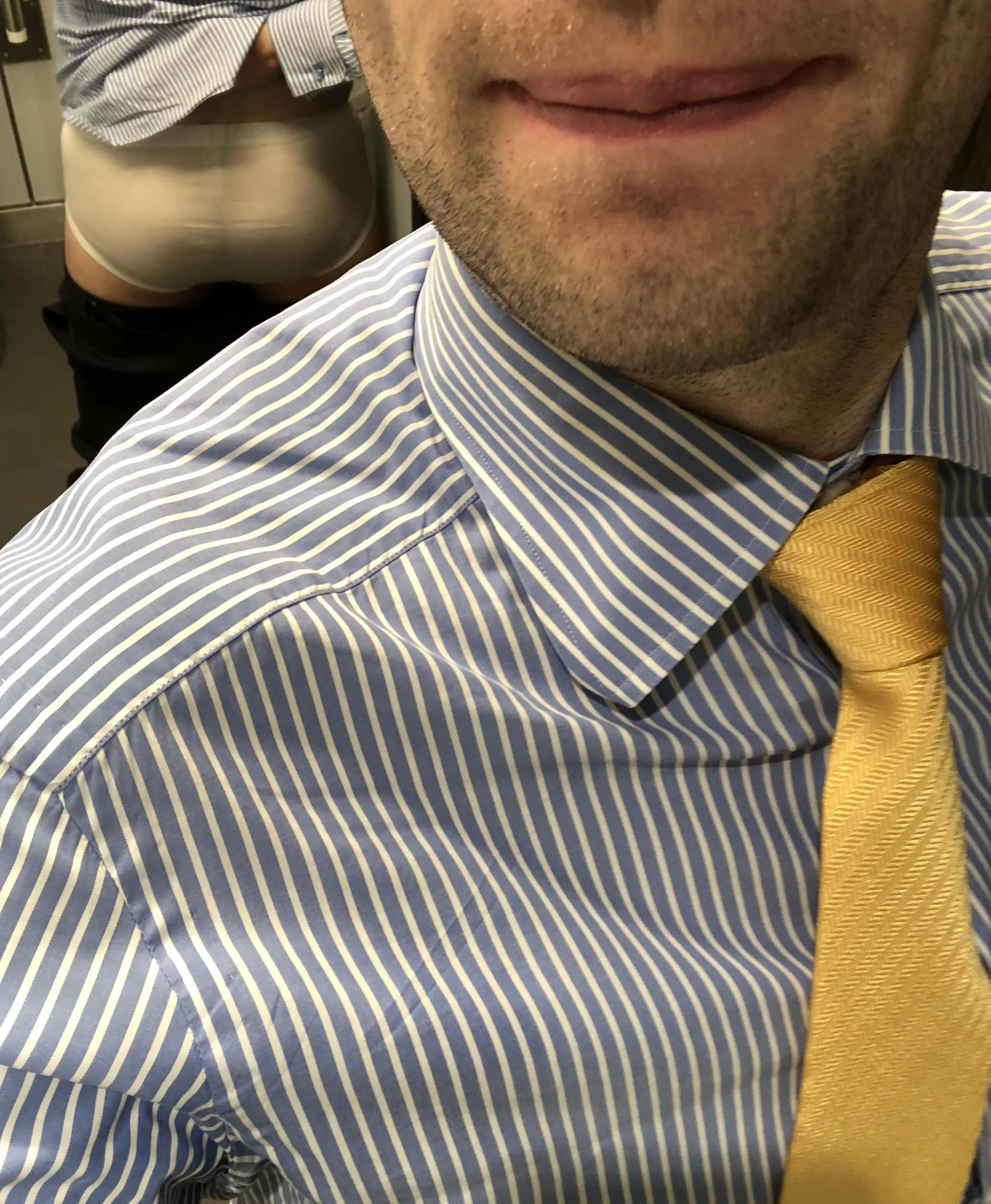 The official end of summer is when the casual summer dress code is dropped and suits return to my workplace. So when I go back to work on a Monday, it’ll be back to dressing like this. It won’t always be sensible white briefs under my suit though.