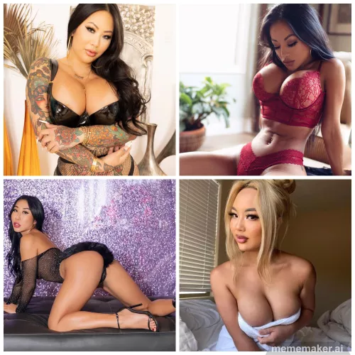 Which of these Asian pornstars would you like to fuck? [Connie Perignon], [CJ Miles], [Nicole Doshi], [Kazumi]