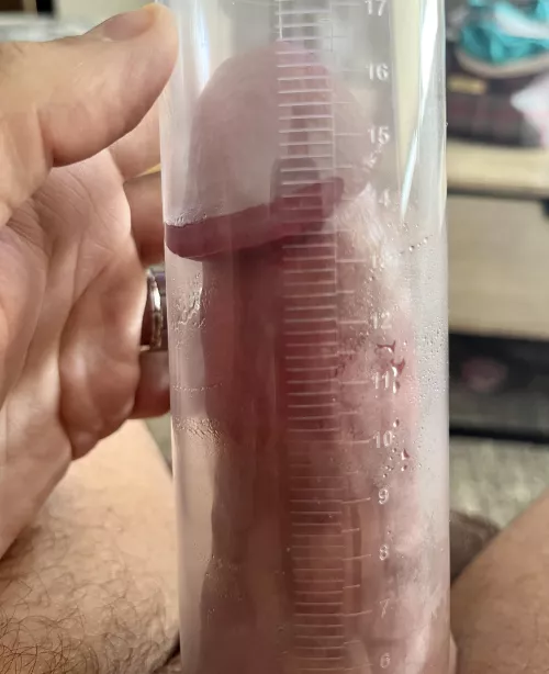 Working out my cock before heading to the gym