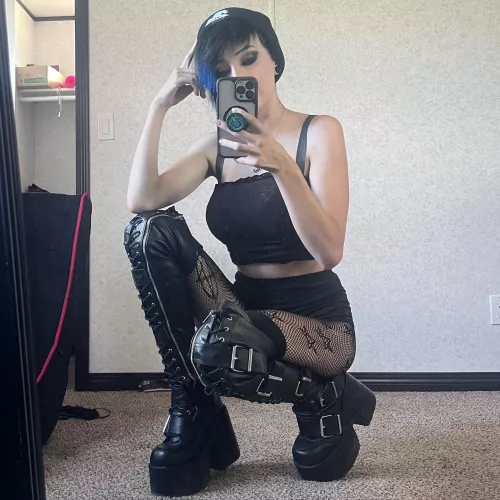 black boots for a goth