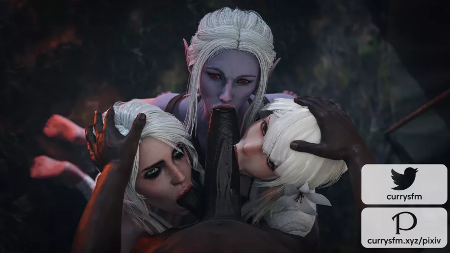 Ciri, Minthara, and Kaine (currysfm)