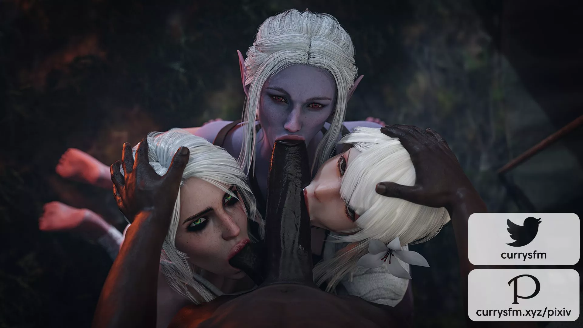 Ciri, Minthara, and Kaine (currysfm)