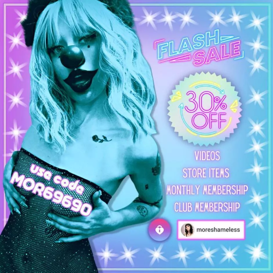 End of August Flash sale xoxo moreshameless