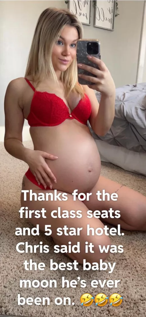 Me and Chris had our baby moon right before our son was born. Poor hubby paid for the trip thinking it would just be us. He’s sharing a room with the twins.