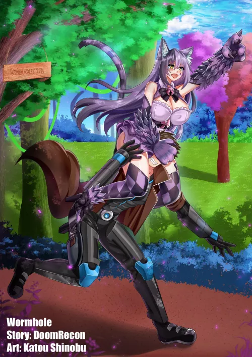 Obscenities, Tea, and Cheshire Cats. Welcome to Wonderland. (Wormhole Ch.11)(Art: Katou Shinobu)