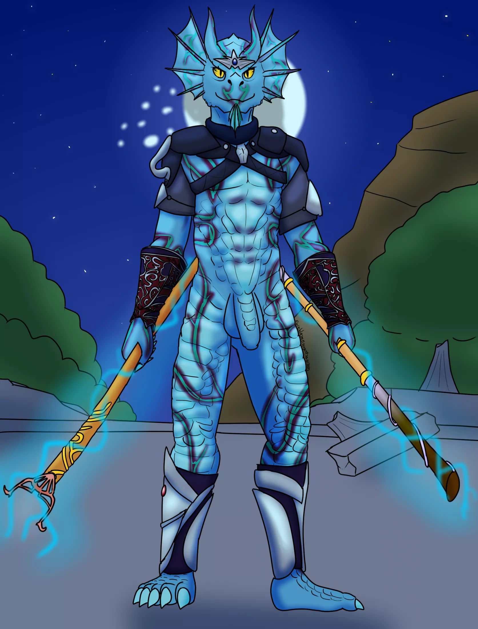 Tazil's 2 staves (art by me)