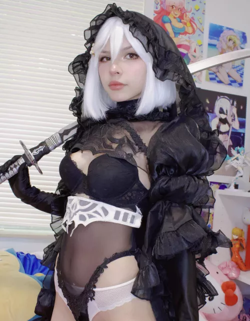 Wedding 2b cosplay 🖤 by me (@berryyparfait)