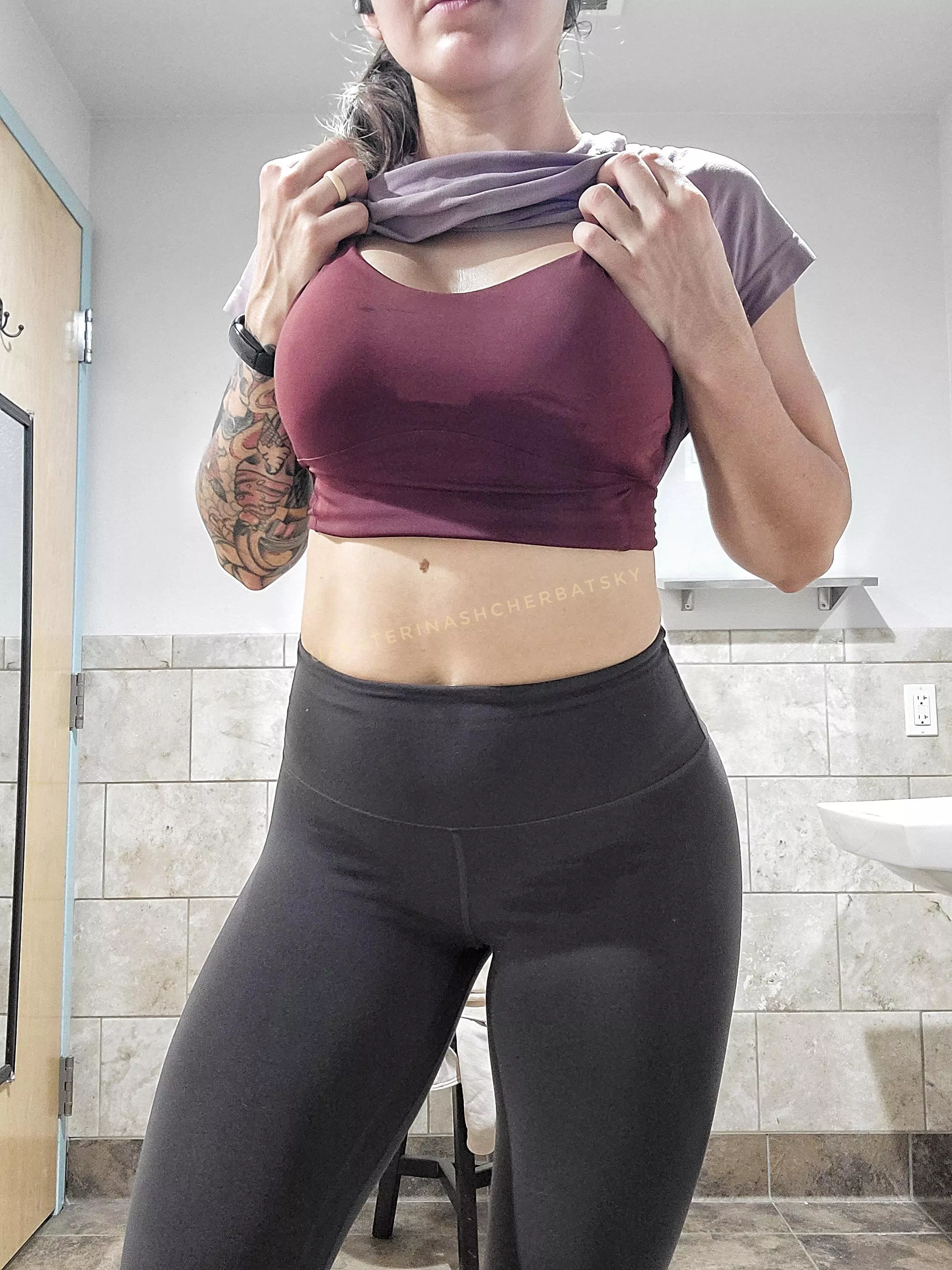 bra and crotch sweat brought to you by leg day