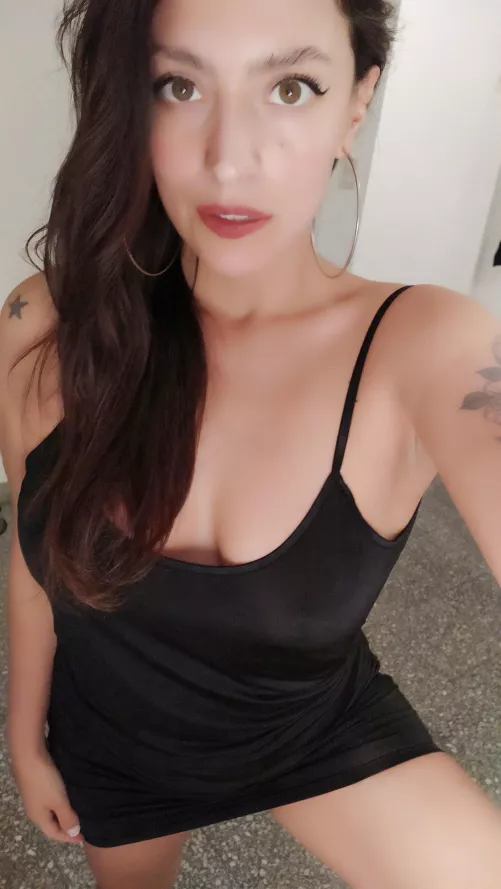 Classic black dress i love you