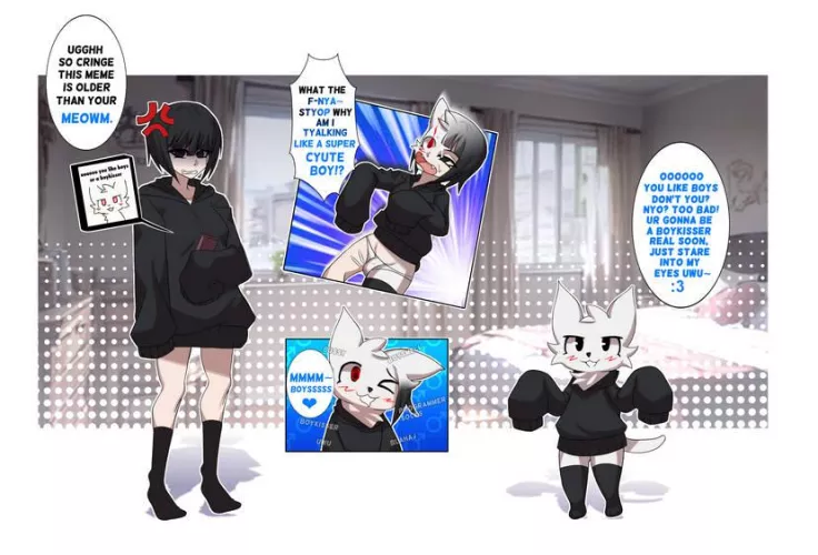 Feline Kissable (BoyKisser FTM TF) by erasethismail