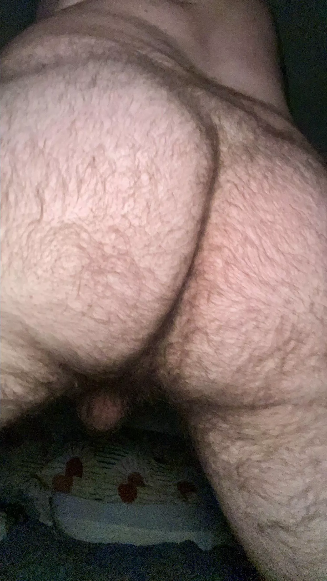 Hairy manly ass in need of a load