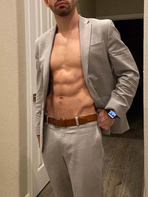 I replaced the tie with my abs and obliques