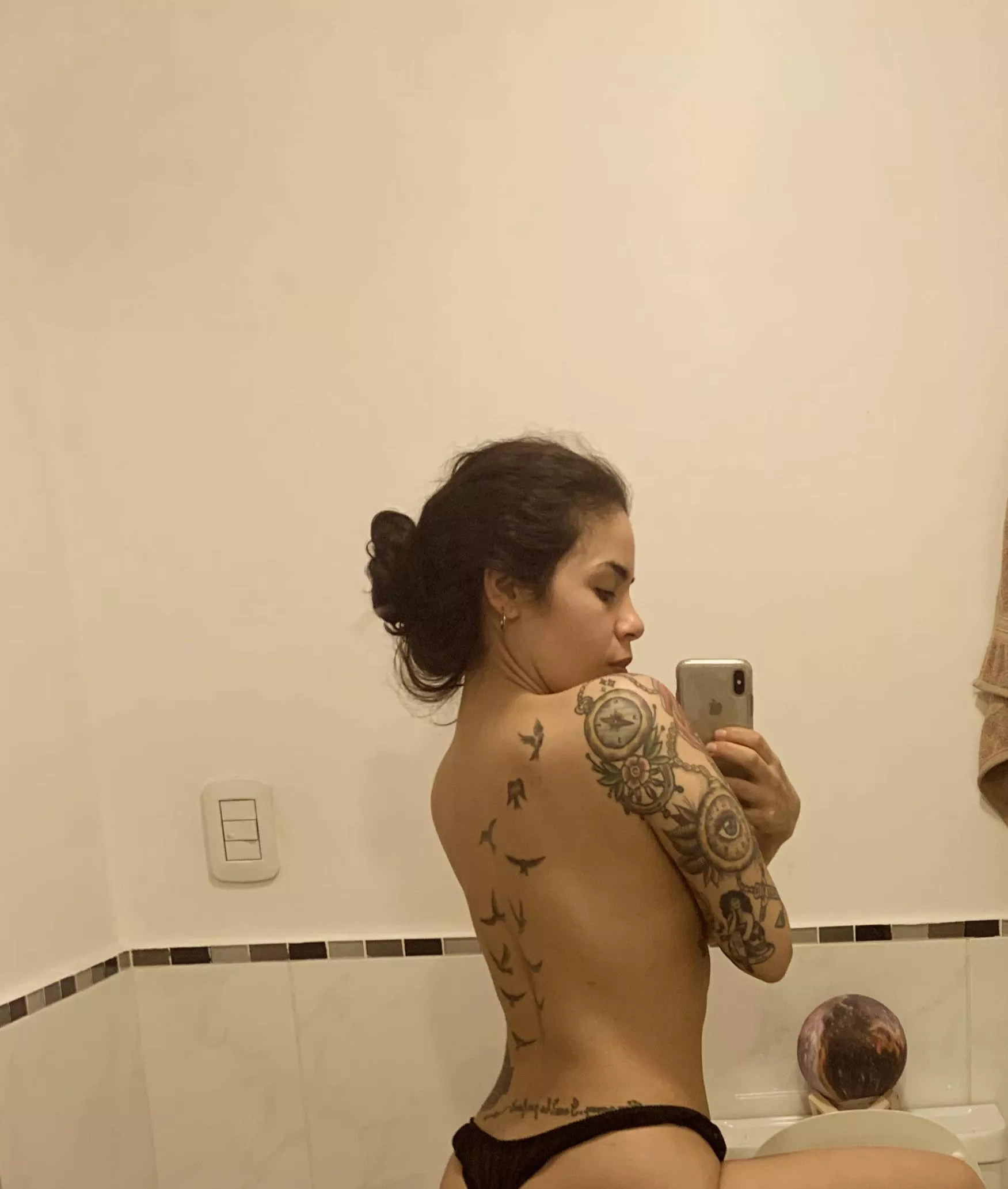 I wake up without a bra and disheveled...