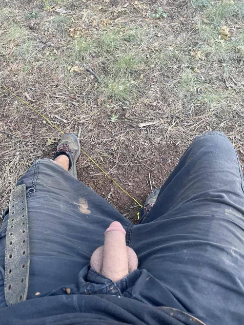 Letting it hang out at an abandoned campsite in the middle of town.