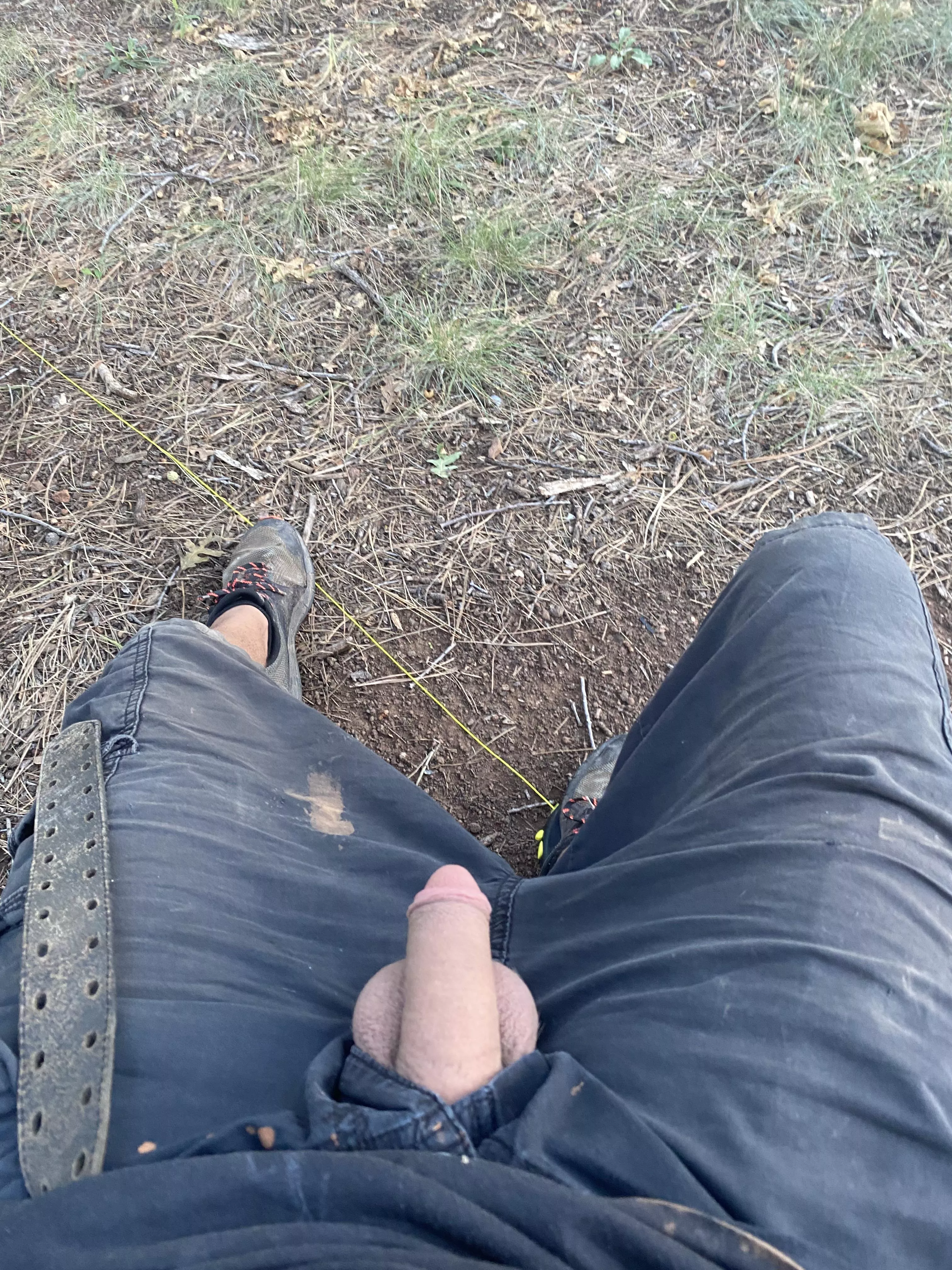 Letting it hang out at an abandoned campsite in the middle of town.