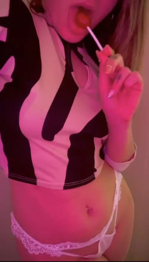 So you have something harder to lick instead of my lollipop?