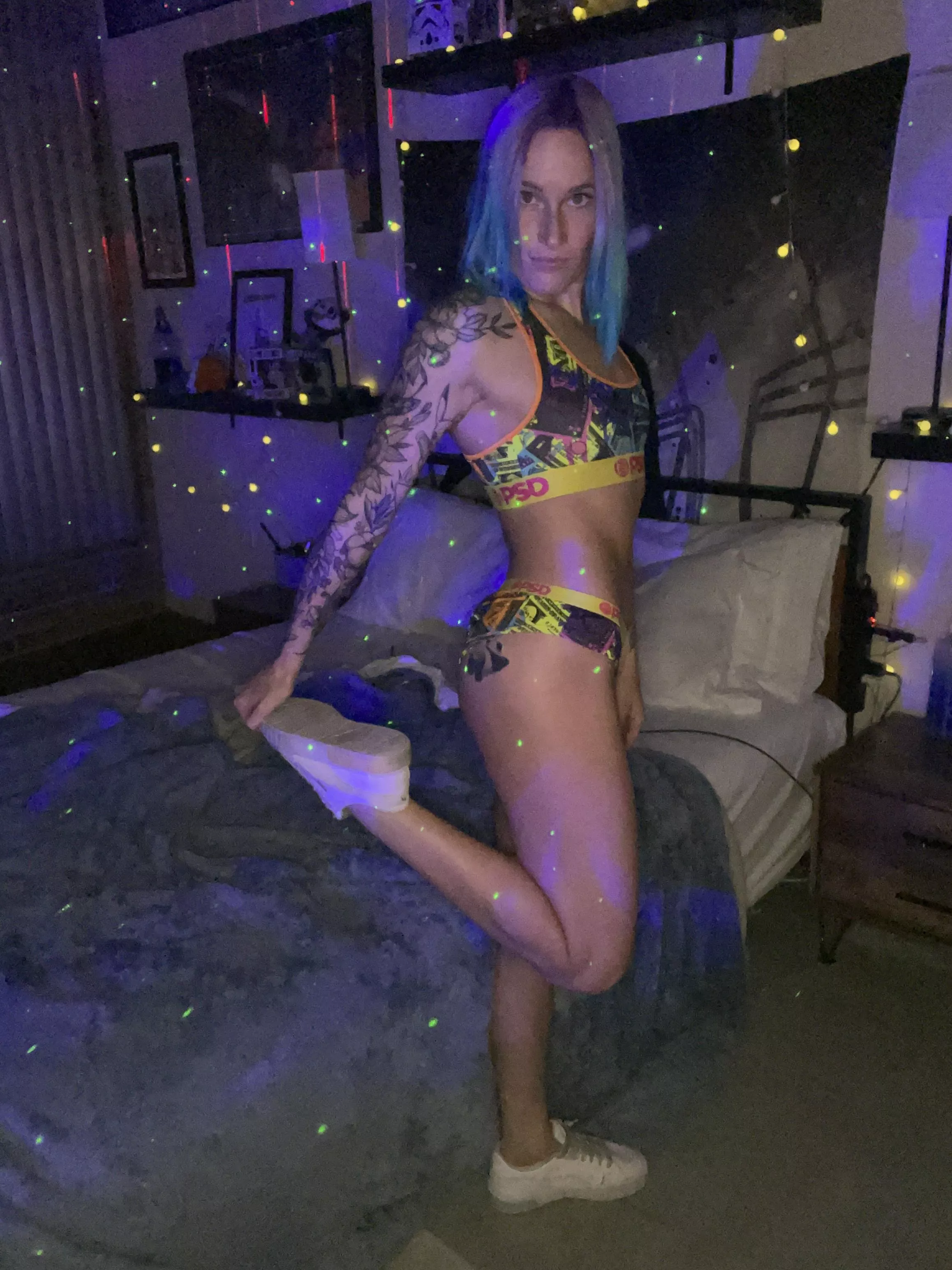 Tattooed + Blue-Haired + Sporty