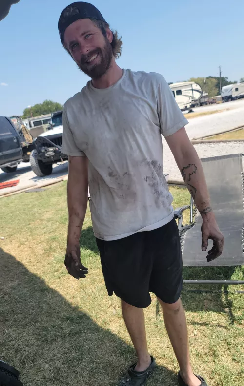 When its 115 degrees and you have to work on your truck😅 but would rather be working something else😈