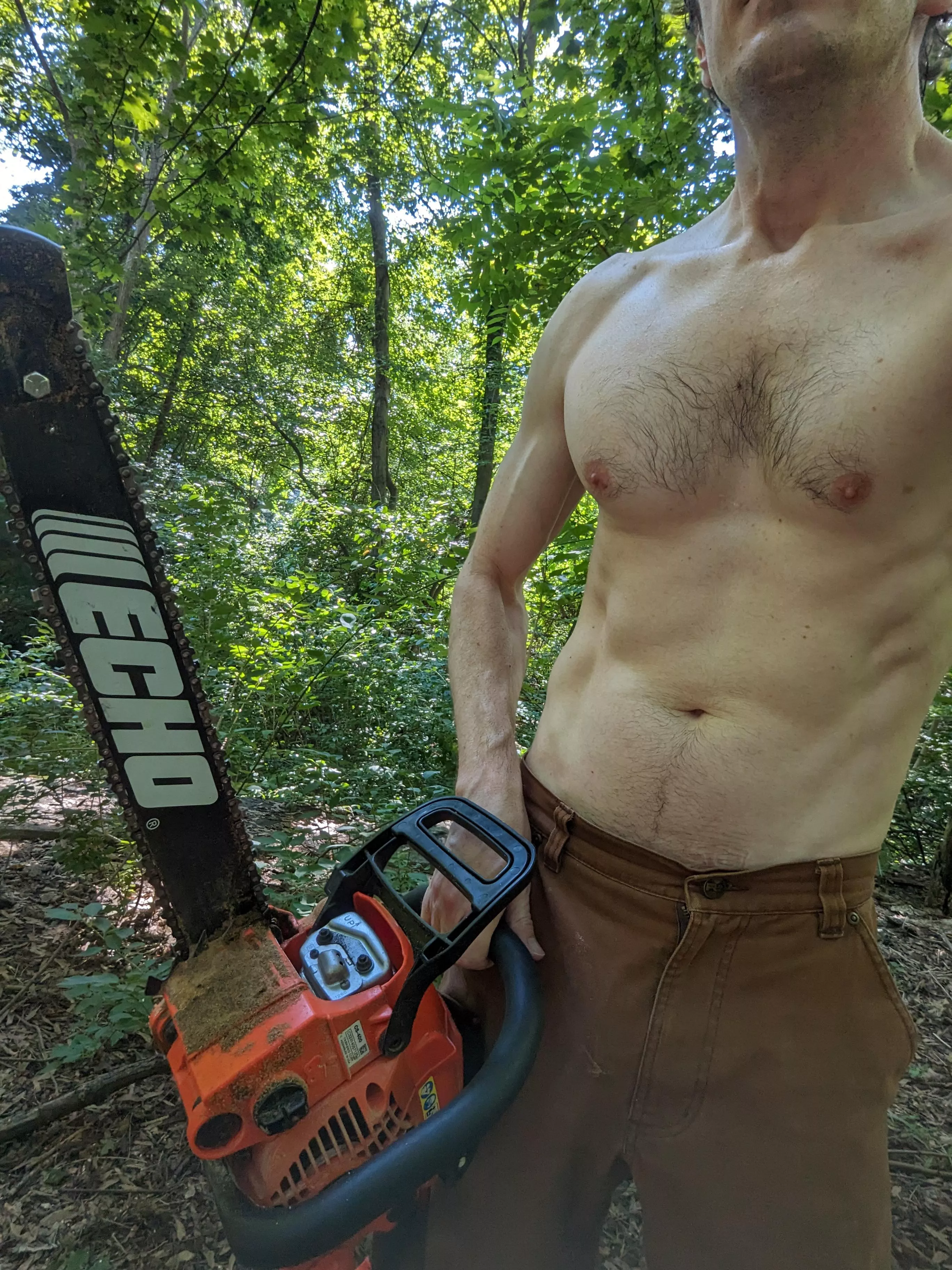 Who else likes naked chainsawing?