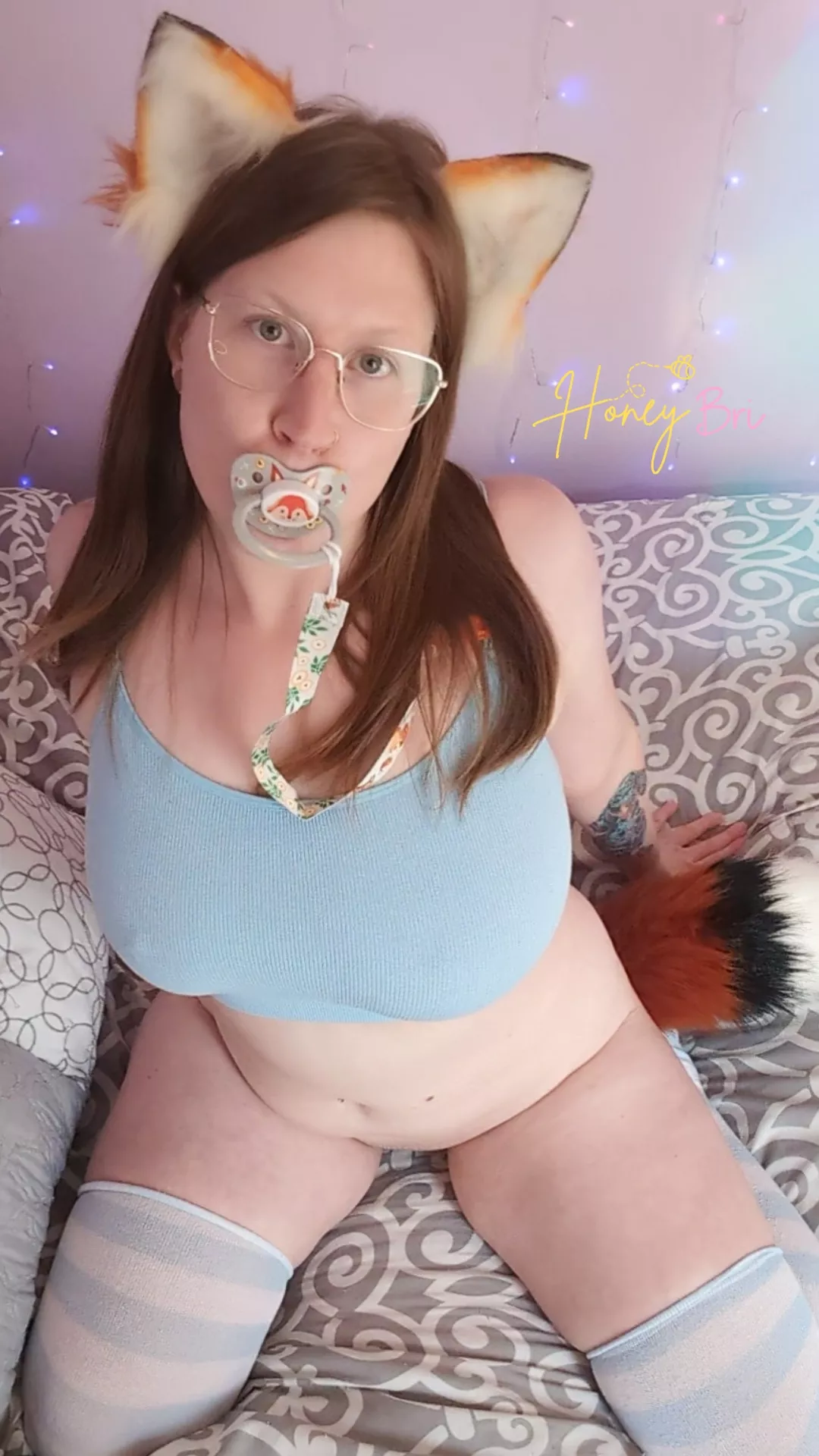 Baby fox is ready for play time