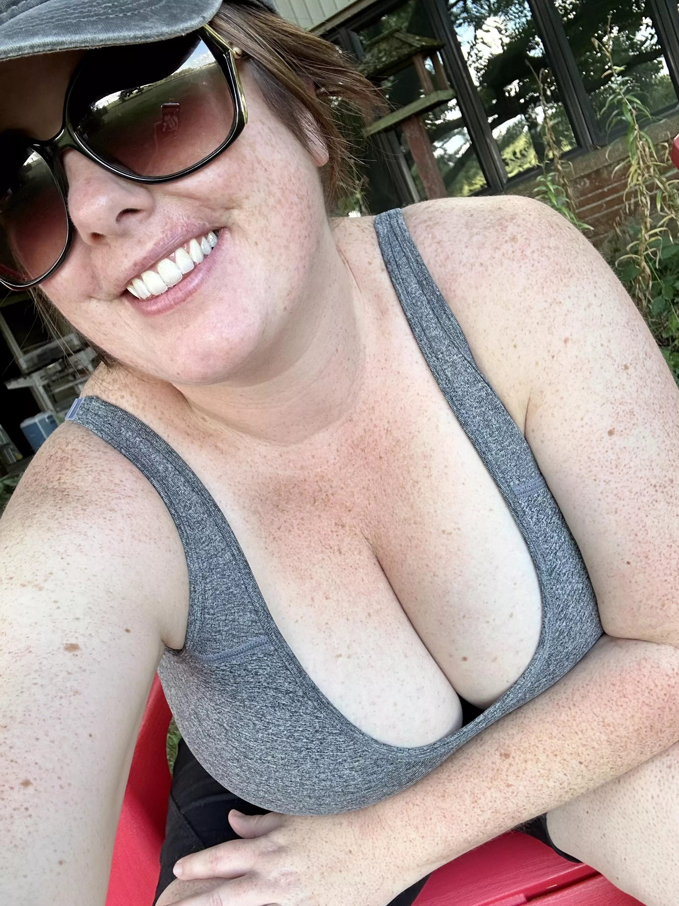 Break time from yard work 🥵