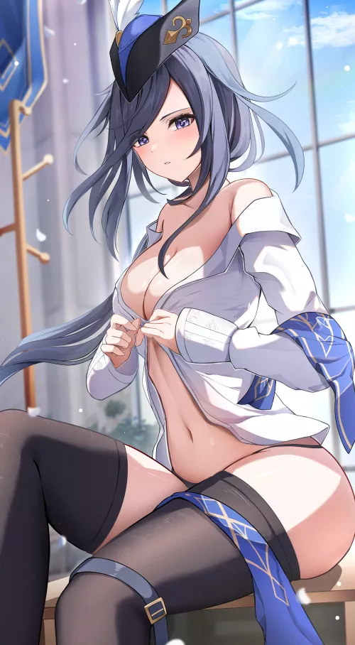 Clorinde getting dressed