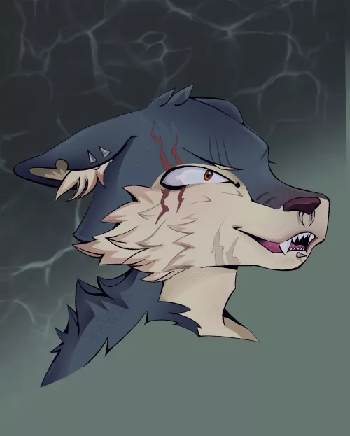 Feisty wolf profile pic is done >:)