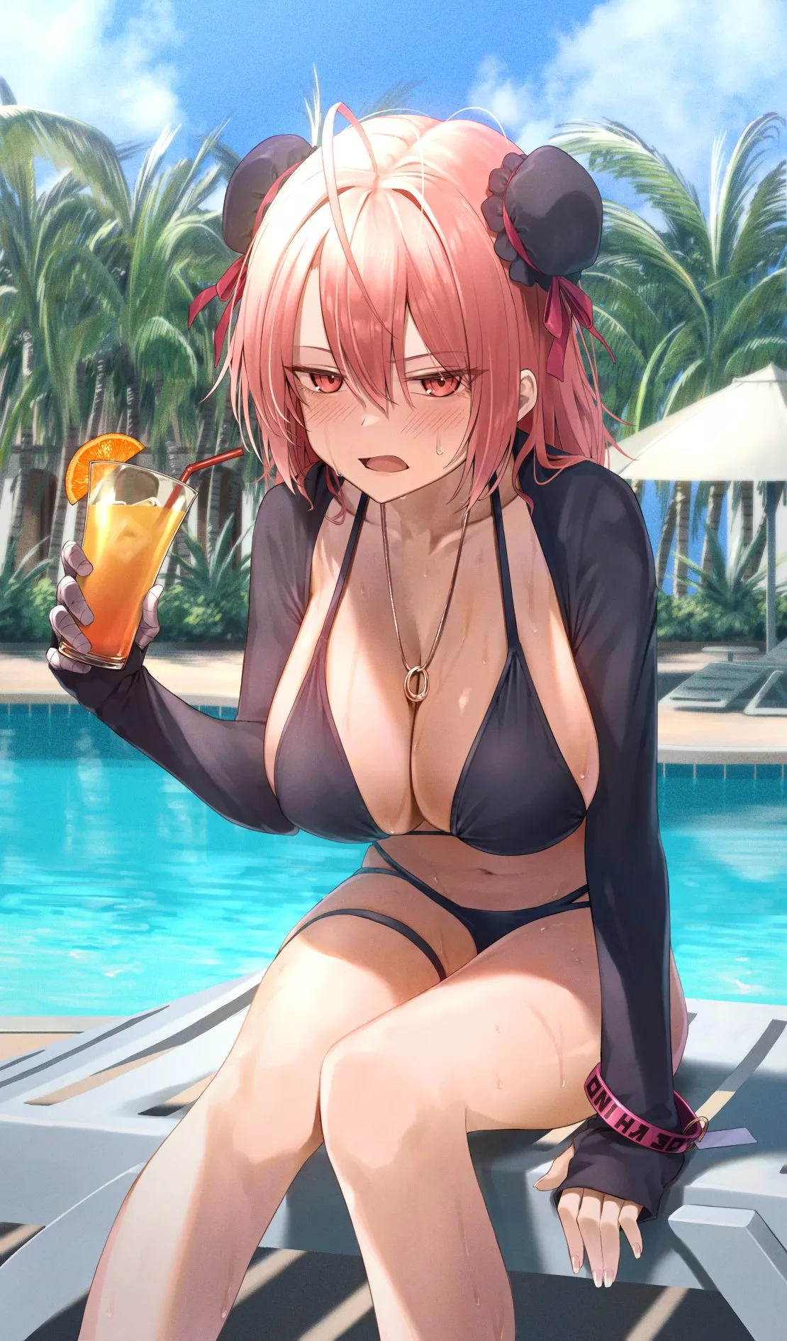Ibaraki Kasen by the poolside (greenkohgen) [Touhou]
