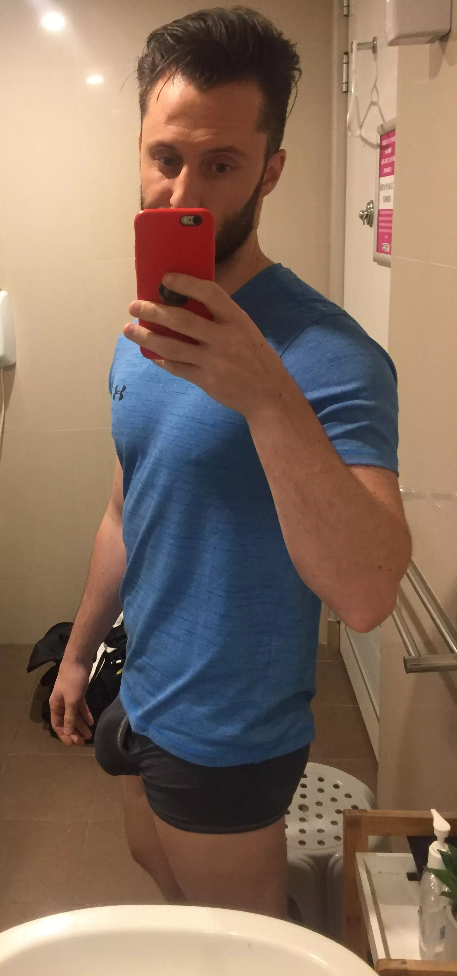 Locker room briefs bulge