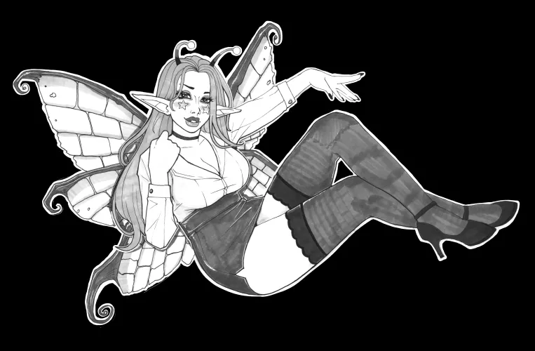 (WIP) Unnamed Fairy girl from my sketchbook