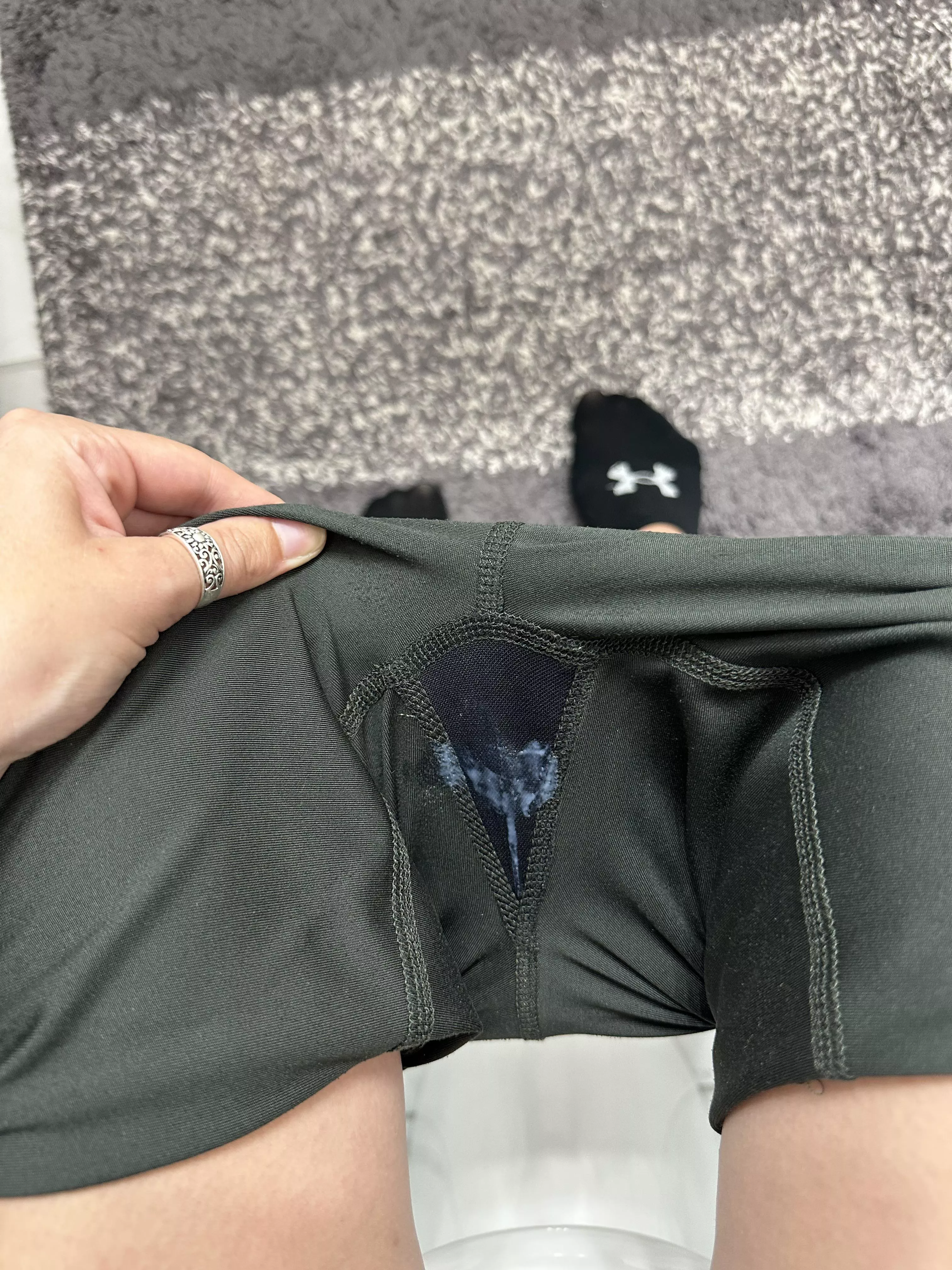 Forgot panties again, oops